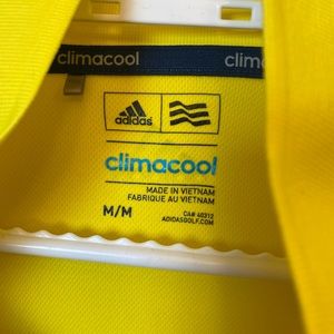 Men Adidas Golf Shirt yellow size Medium